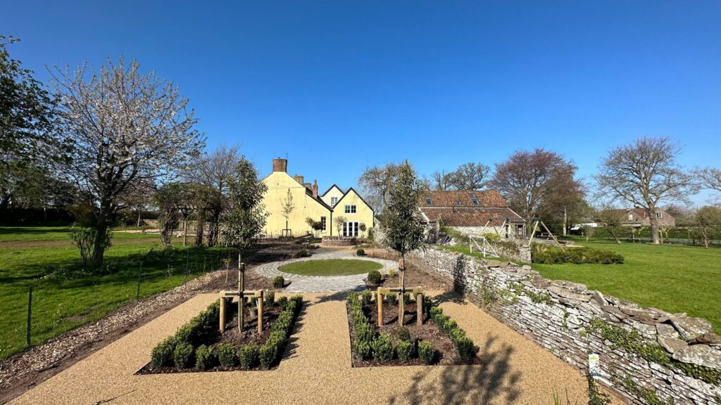 Finished garden landscaping project