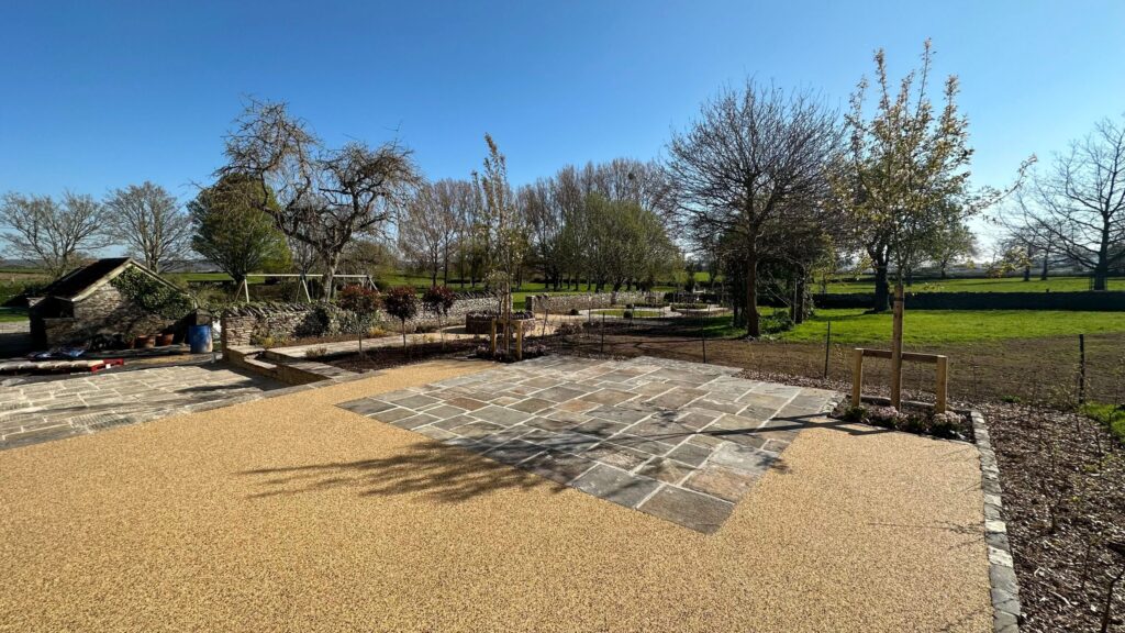 Resin bound surfacing and block paving landscaping