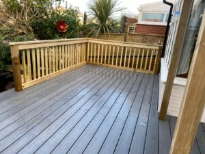 Timber decking cleaned and treated to prepare your garden for winter