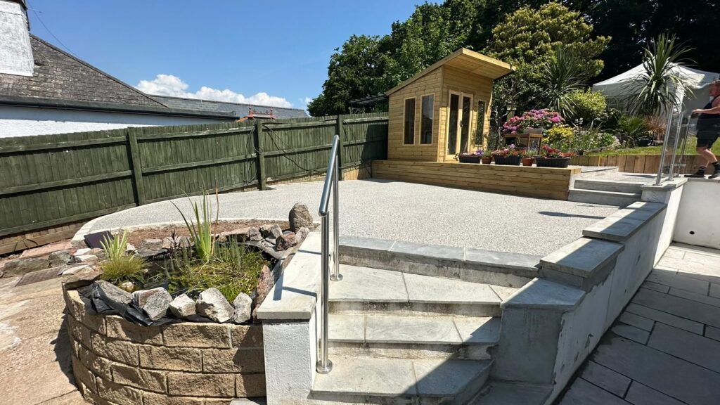 Resin bound surfacing project patio view