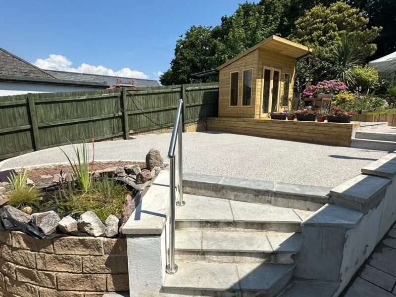Resin bound surfacing project patio view