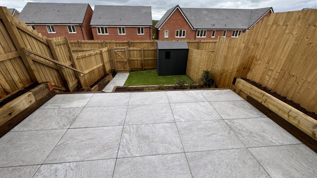 New build housing development garden landscaping project