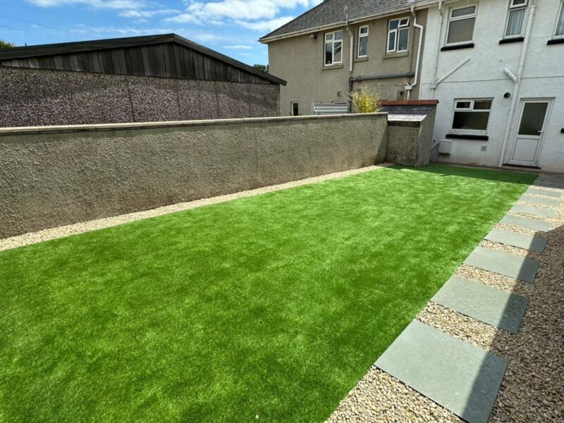 Concrete to artificial grass garden transformation case study