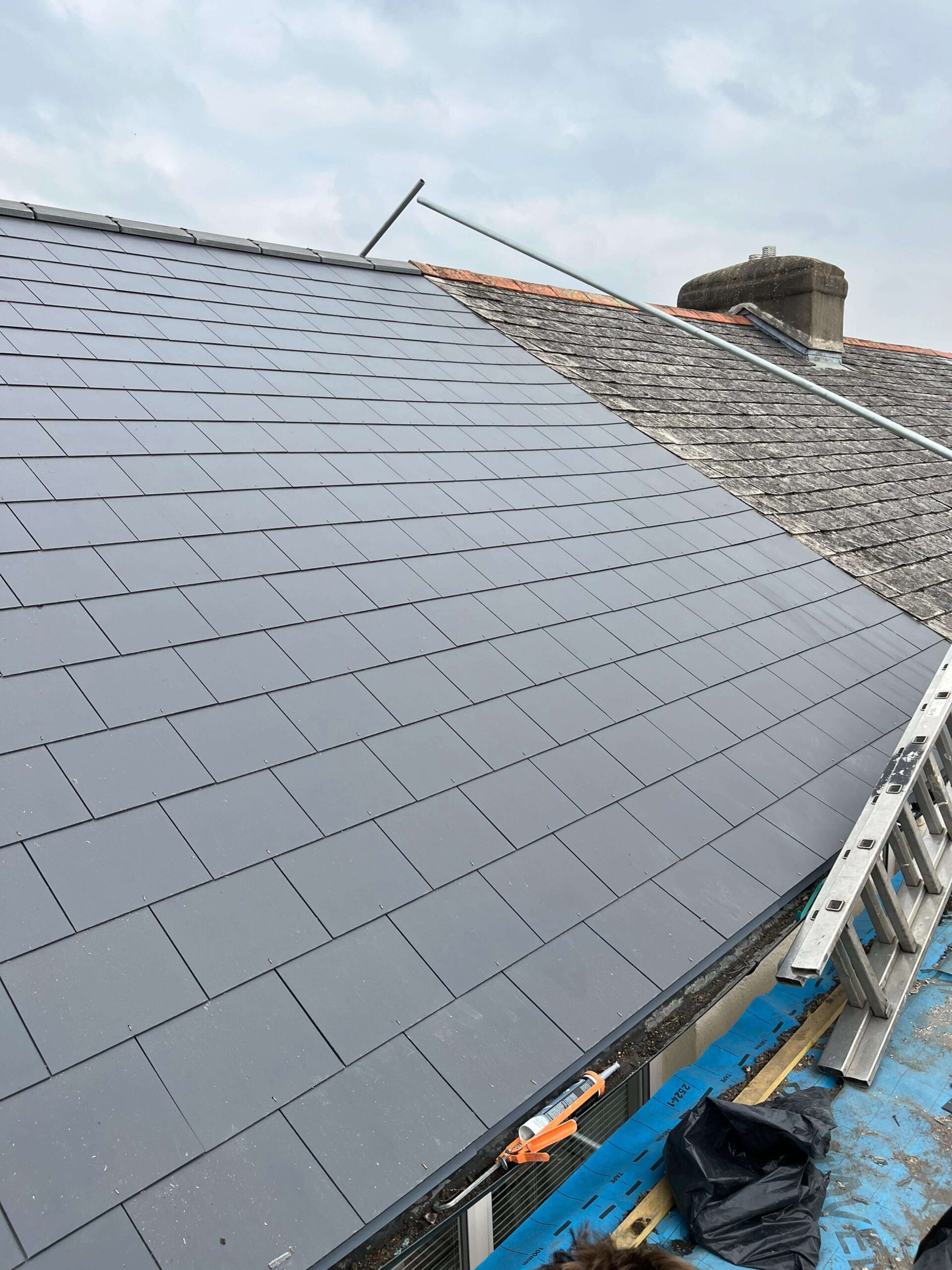 Completed roof installation
