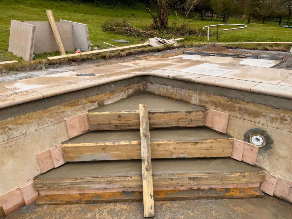 Pool step refurbishment and resurfacing