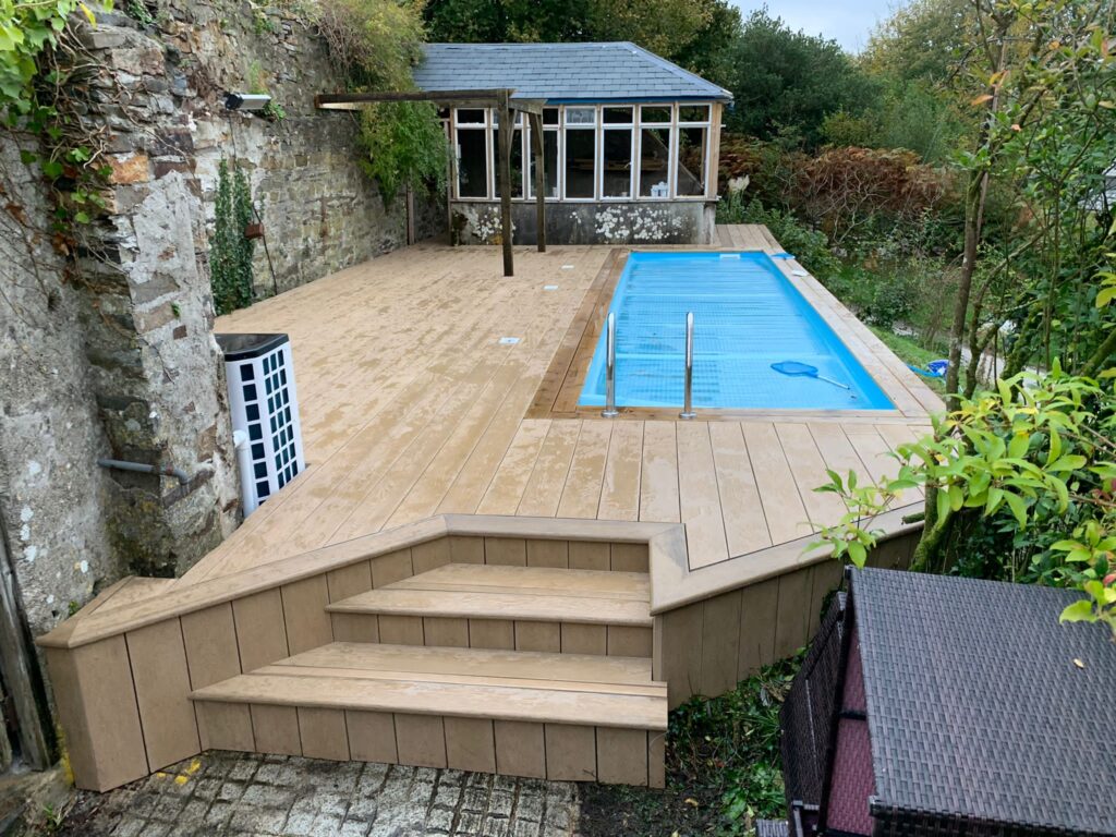 Millboard composite decking with steps