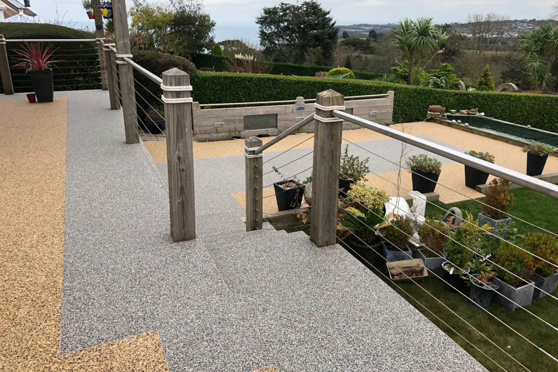 Resin bound balcony surfacing installation