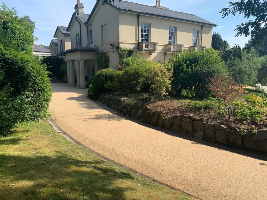 Resin bound driveway surfacing at residential property, Torquay