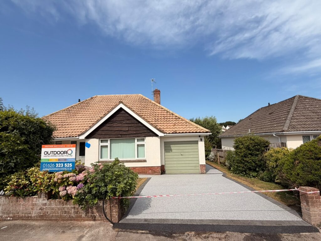 finished resin driveway with OHI board