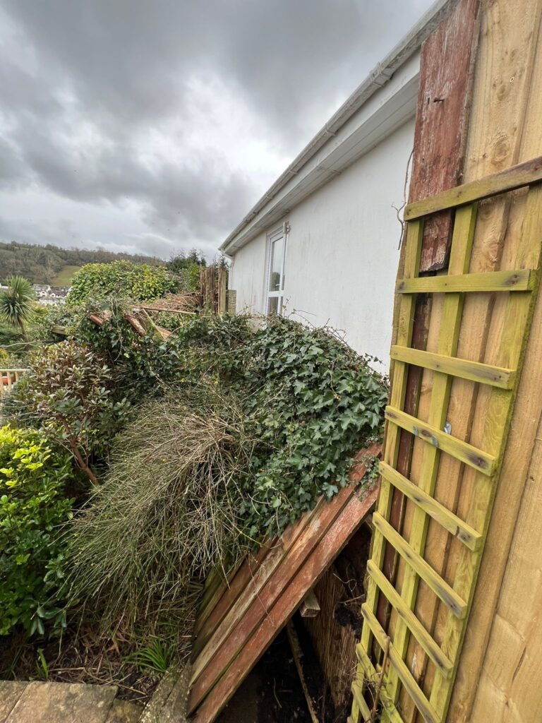 dismantling old fencing